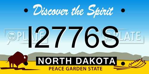 I2776S North Dakota License Plate