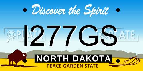 I277GS North Dakota License Plate