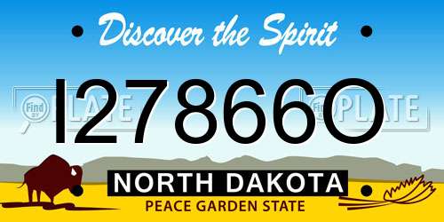 I27866O North Dakota License Plate