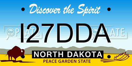 I27DDA North Dakota License Plate