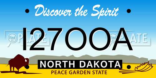 I27OOA North Dakota License Plate