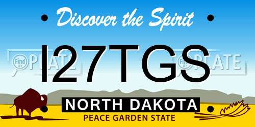 I27TGS North Dakota License Plate