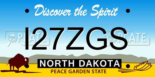 I27ZGS North Dakota License Plate