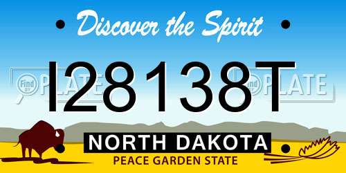 I28138T North Dakota License Plate