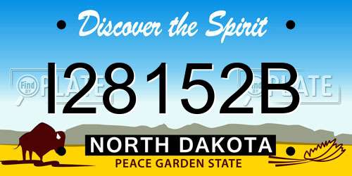 I28152B North Dakota License Plate