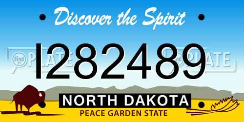 I282489 North Dakota License Plate
