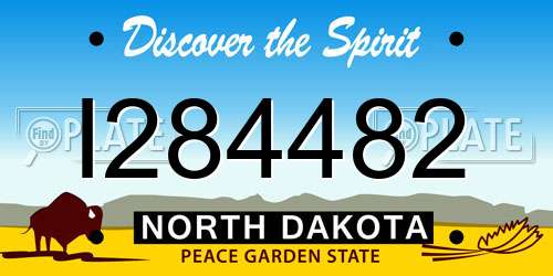 I284482 North Dakota License Plate