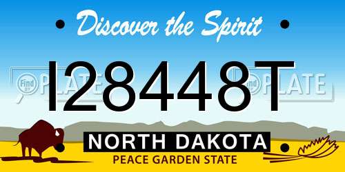 I28448T North Dakota License Plate