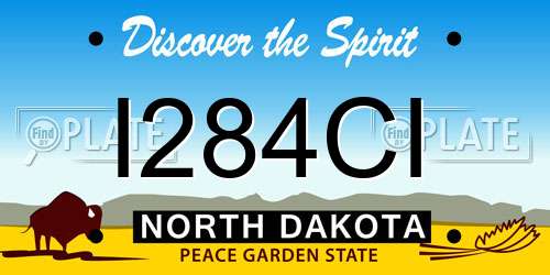 I284CI North Dakota License Plate