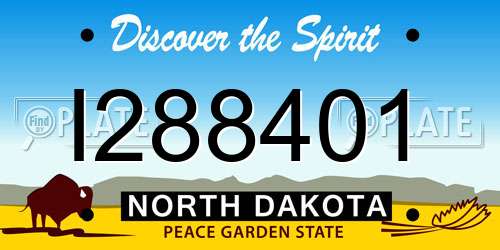 I288401 North Dakota License Plate