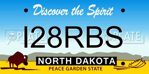 I28RBS North Dakota License Plate