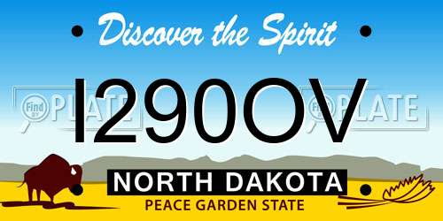 I290OV North Dakota License Plate
