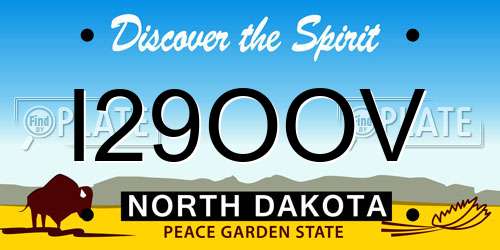 I29OOV North Dakota License Plate
