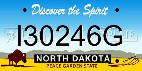 I30246G North Dakota License Plate