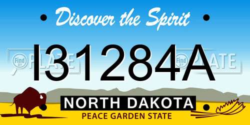 I31284A North Dakota License Plate