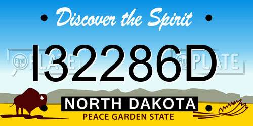 I32286D North Dakota License Plate