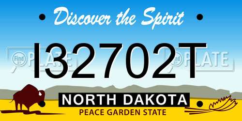 I32702T North Dakota License Plate