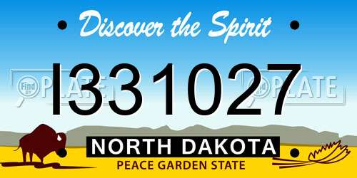 I331027 North Dakota License Plate