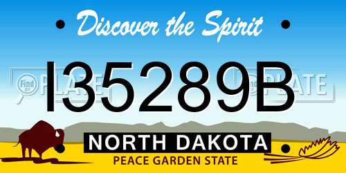 I35289B North Dakota License Plate