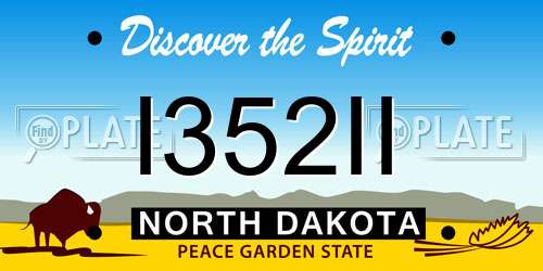 I352II North Dakota License Plate