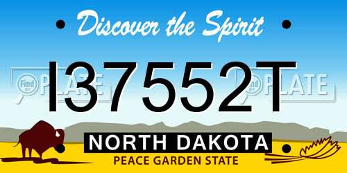 I37552T North Dakota License Plate