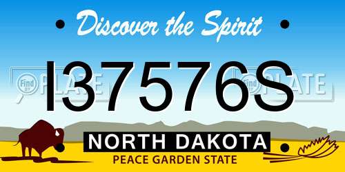 I37576S North Dakota License Plate