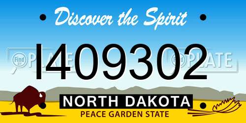 I409302 North Dakota License Plate
