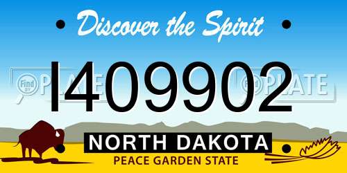 I409902 North Dakota License Plate