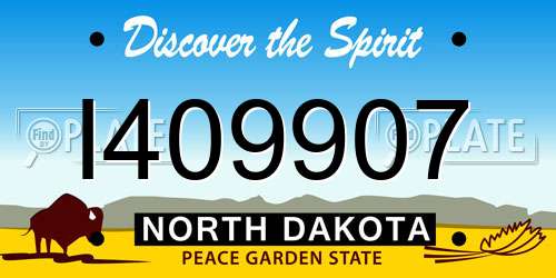 I409907 North Dakota License Plate