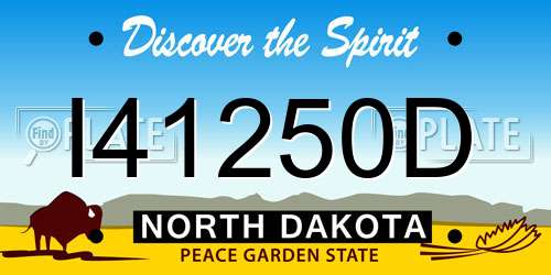 I41250D North Dakota License Plate