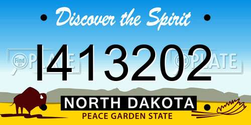 I413202 North Dakota License Plate