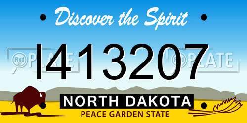 I413207 North Dakota License Plate