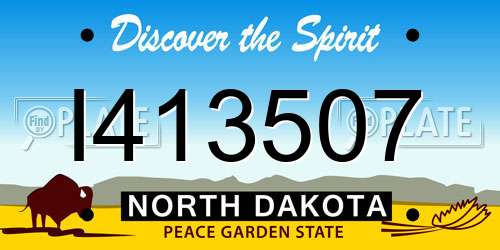 I413507 North Dakota License Plate