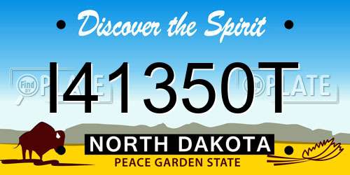 I41350T North Dakota License Plate