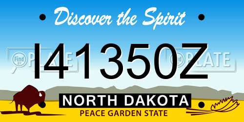I41350Z North Dakota License Plate