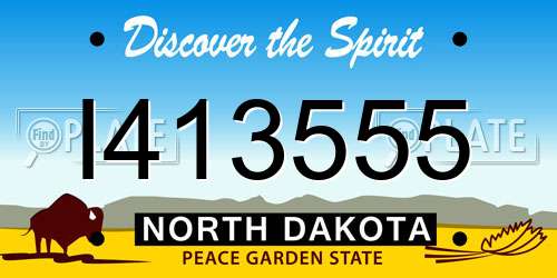I413555 North Dakota License Plate