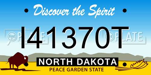I41370T North Dakota License Plate
