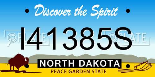 I41385S North Dakota License Plate