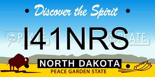 I41NRS North Dakota License Plate
