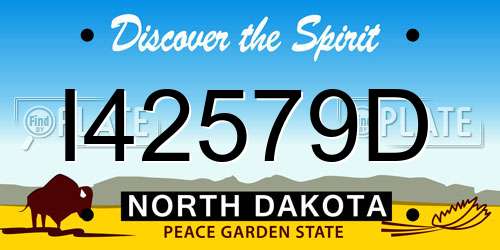 I42579D North Dakota License Plate