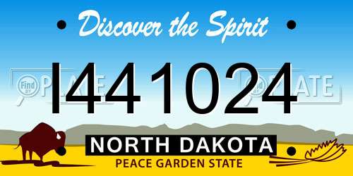 I441024 North Dakota License Plate