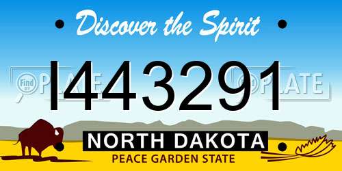 I443291 North Dakota License Plate