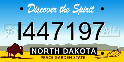 I447197 North Dakota License Plate