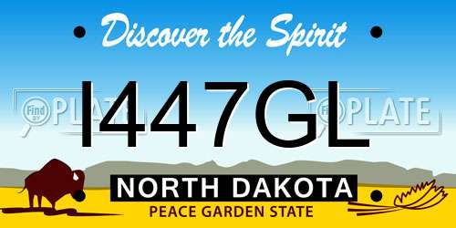 I447GL North Dakota License Plate