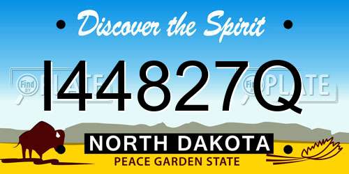 I44827Q North Dakota License Plate