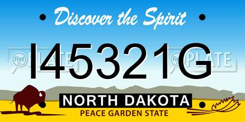 I45321G North Dakota License Plate