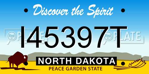 I45397T North Dakota License Plate