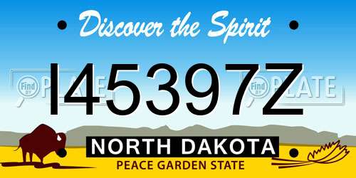 I45397Z North Dakota License Plate