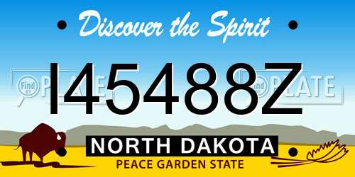 I45488Z North Dakota License Plate