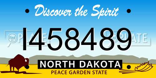 I458489 North Dakota License Plate